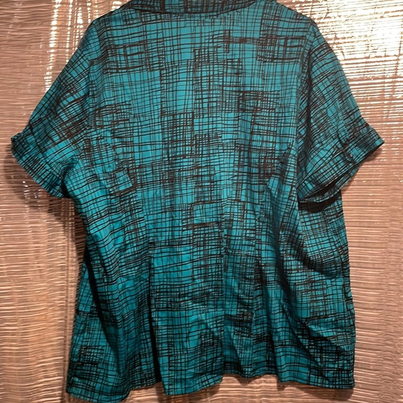 APT. 9 Button Up Shirt Top Blouse Women's Multicolor short Sleeve size 3X - Picture 3 of 8